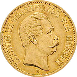10 Mark Kaiserreich Hessen 1872-1873 Ludwig Jaeger 213