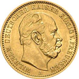 20 Mark Kaiserreich 1874-1888 Preussen Wilhelm I Jaeger 246