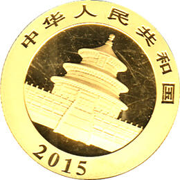 China Panda 1/4 Unze 2015 Goldpanda 100 Yuan