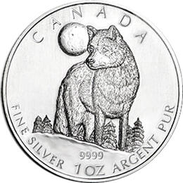 Wolf 2011 1 Unze Silber Kanada Wildlife Serie