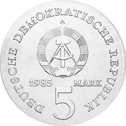 DDR 1985 5 Mark Gedenkmünze Caroline Neuber