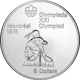5 Dollar Silbermünzen Kanada Olympiade Montreal 1976 