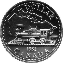Canada Silber Gedenkmünze 1 Dollar Eisenbahn 1981