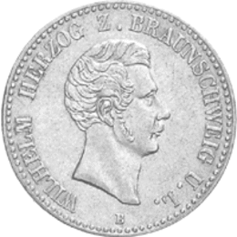 Altdeutschland Braunschweig Herzog Wilhelm Taler 1851