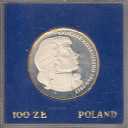 Polen 100 Zloty Silber 1976 Tadeusz Kosciuszko