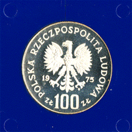 Polen 100 Zlotych Silber 1975 Helene Modrzejewska