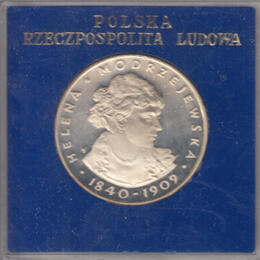 Polen 100 Zloty Silber 1975 Modrzejewska