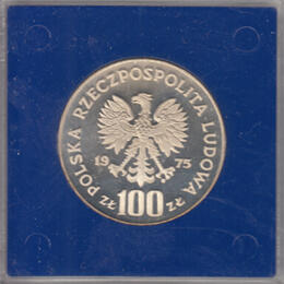 Polen 100 Zloty Silber 1975 Modrzejewska