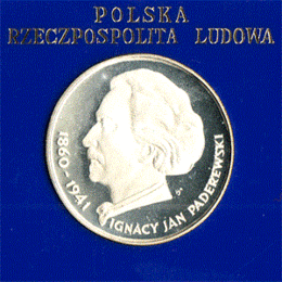 Polen 100 Zlotych Silber 1977 Ignacy Jan Paderewski
