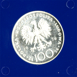 Polen 100 Zlotych Silber 1976 Kazimierz Pulaski
