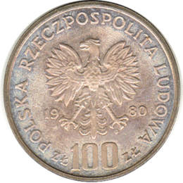 Polen 100 Zlotych Silber 1980 Ochrona Srodowiska
