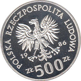 Polen 500 Zlotych Silber 1986 XXIII Mistrzostwa Swiata w Pilce Noznej
