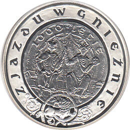 Polen 10 Zlotych Silber 2000, 1000 lecie zjazdu w Gnieznie