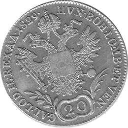 Österreich Habsburg 20 Kreuzer 1829