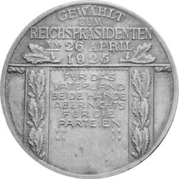 Deutsches Reich Hindenburg Medaille 1925
