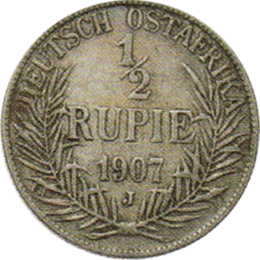 Ostafrika 1/2 Rupie 1907