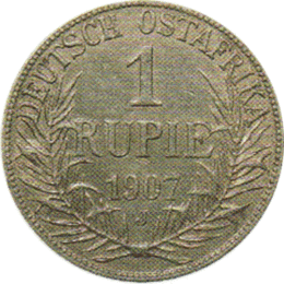 Deutsche Kolonien Ostafrika 1 Rupie 1907