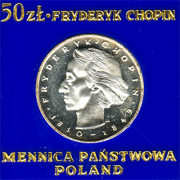 Polen 50 Zloty Silber 1972 Fryderyk Chopin