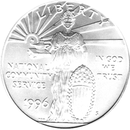 1 Dollar USA, Silbermünze 1996, Nationaler Gemeinschaftsdienst