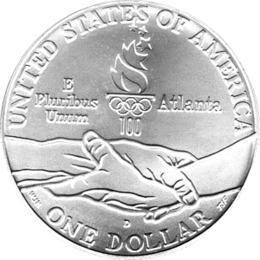 1 Dollar USA, Silbermünze 1995, Leichtathletik Sprinter Olympische Spiele