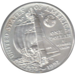 1 Dollar, USA 1992, 500 Jahre Entdeckung Amerikas