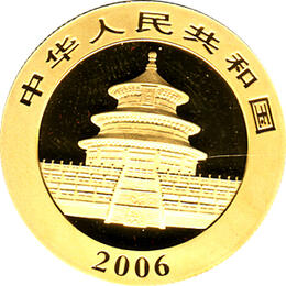 China Panda 1/2 Unze 2006 Goldpanda 200 Yuan