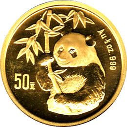 China Panda 1/2 Unze 1995 Goldpanda 50 Yuan