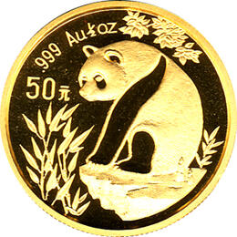 China Panda 1/2 Unze 1993 Goldpanda 50 Yuan