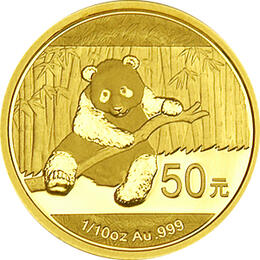 China Panda 1/10 Unze 2014 Goldpanda 50 Yuan