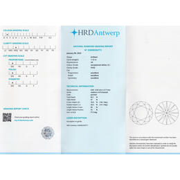 Diamant und Brillant 1,12 Carat mit Zertifikat HRD-220000204771