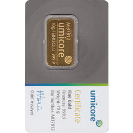 Goldbarren 10 Gramm Umicore