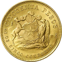 50 Pesos Chile Liberty kaufen und verkaufen