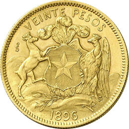 20 Pesos Chile Liberty kaufen und verkaufen
