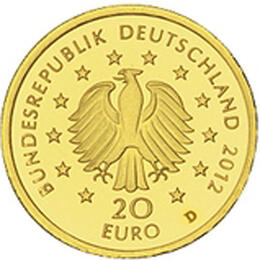 20 Euro Goldmünze Fichte 2012 Deutscher Wald mit Zertifikat