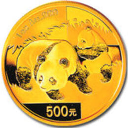 China Panda 1/2 Unze 2008 Goldpanda 200 Yuan