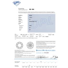 Diamant und Brillant 1,00 Carat mit Zertifikat DPL-SB-859