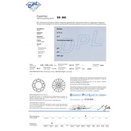 Diamant und Brillant 0,74 Carat mit Zertifikat DPL-SB-860