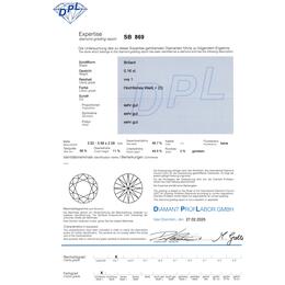 Diamant und Brillant 0,16 Carat mit Zertifikat DPL-SB-869