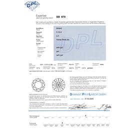 Diamant und Brillant 0,19 Carat mit Zertifikat DPL-SB-870