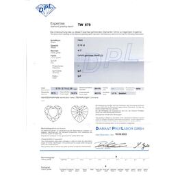 Diamant und Brillant 0,19 Carat mit Zertifikat DPL-TW-879