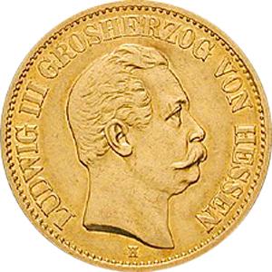 10 Mark Kaiserreich Hessen 1872-1873 Ludwig Jaeger 213