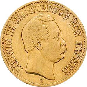 10 Mark Kaiserreich Hessen 1875-1877 Ludwig Jaeger 216