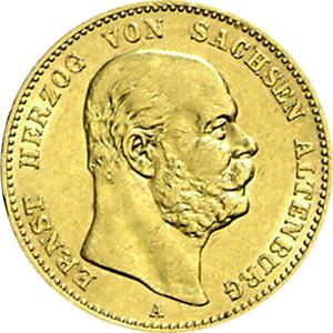 20 Mark Kaiserreich 1887 Sachsen Altenburg Ernst Jaeger 269