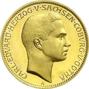 10 Mark Kaiserreich 1905 Sachsen Coburg Gotha Eduard Jaeger 273