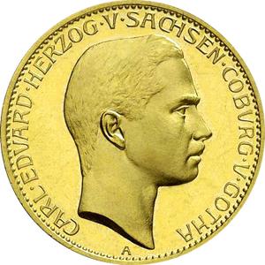 20 Mark Kaiserreich 1905 Sachsen Coburg Gotha Eduard Jaeger 274