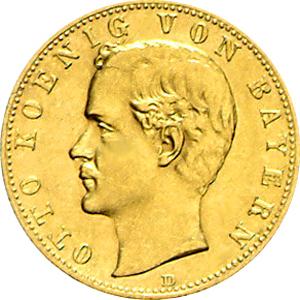 10 Mark Kaiserreich Bayern 1890-1900 Otto Jaeger 199