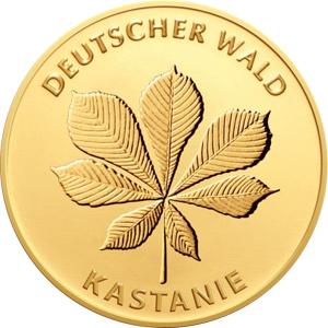 20 Euro Goldmünze Deutscher Wald Kastanie 2014 mit Zertifikat