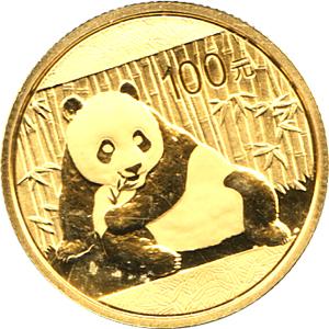 China Panda 1/4 Unze 2015 Goldpanda 100 Yuan