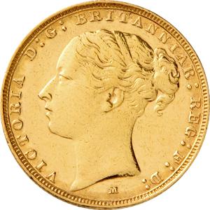 1 Pfund Victoria Young Head shield back