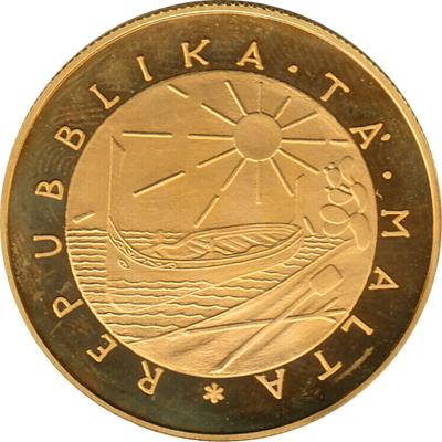 Malta 1977 gold 100 Liri